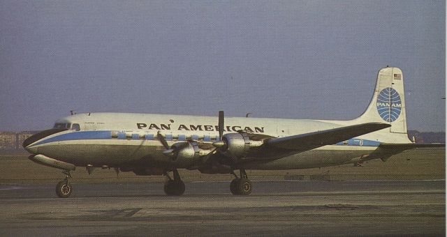 Douglas DC-6 (N6524C) - scanned from postcardbr /pan am