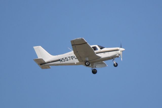 Piper Cherokee (N577PU) - N557PU on departure from Runway 14 at Sarasota-Bradenton International Airport