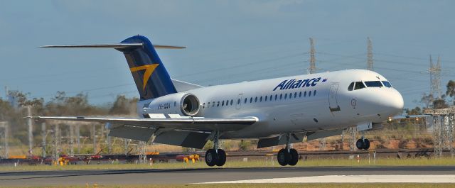 Fokker 70 (VH-QQV) - Taken at Gladstone, Queensland, December 2013.