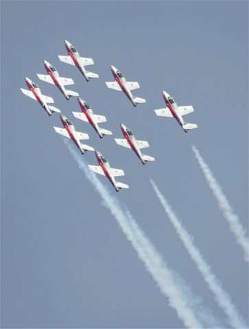 — — - Royal Canadian Air Force Snowbirds flying CT114 Tutors