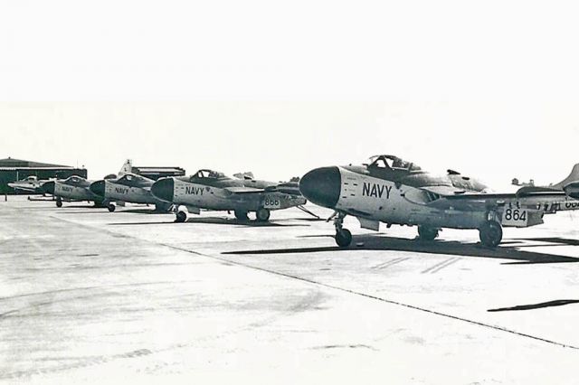 Cessna 152 (N864) - De Havilland Sea Venom (4) and Lockheed WU-2 56-6705 RAAF East Sale (YMES) early 1960s