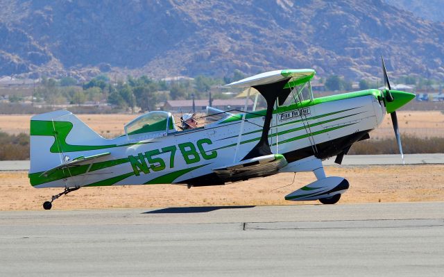 PITTS Special (S-2) (N57BC) - N57BC  2001 Aviat S-2C C/N 6042 "Big Bad Green" - Apple Valley Airport (APV) (KAPV)br /California, USAbr /TDelCorobr /Apple Valley Air Show 2014br /October 11, 2014