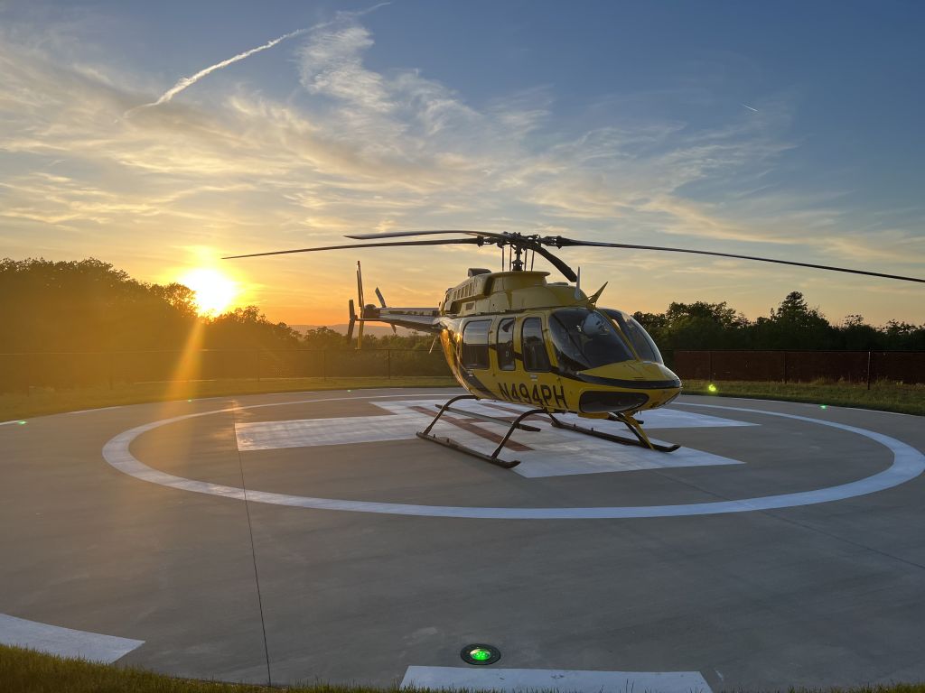 Bell 407 (N494PH) - AirCare 4 operating an EMS flight at the beautiful new Warren Memorial hospital in Front Royal, Va.