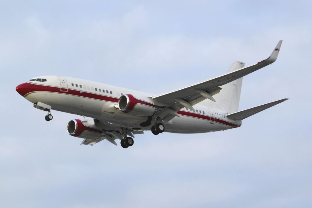 Boeing 737-700 (VP-CAE) - Seen on approach to KBFI is this new BBJ.