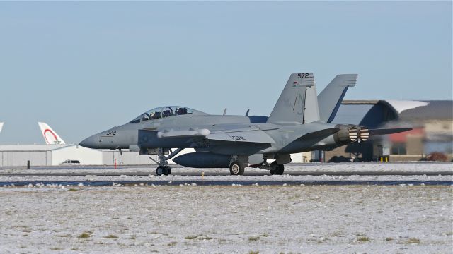 McDonnell Douglas FA-18 Hornet (16-8932) - USN EA-18G with VAQ-129 based at NAS Whidbey Island (Code: NJ-572) during its takeoff roll on Rwy 34L on 12/2/14.