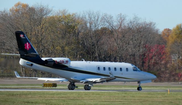 IAI Gulfstream G100 (C-GRJP) - Heading for a departure is this Latitude Air Ambulance 1996 Israeli Aircraft Industry 1125 Astra SPX in the Autumn of 2023.