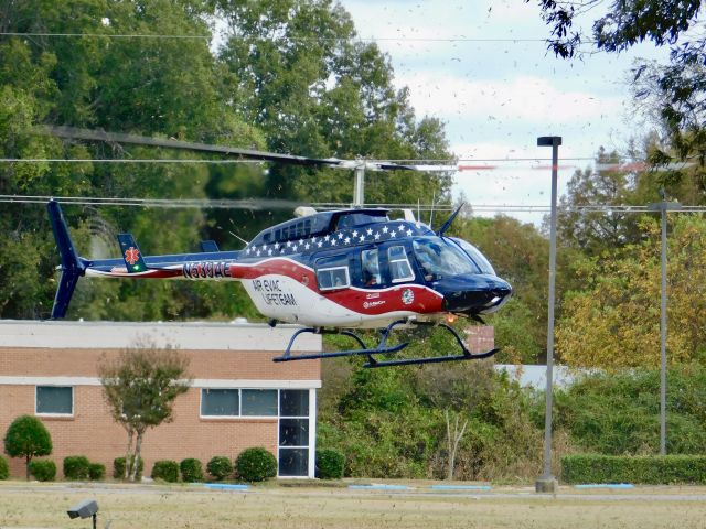 Bell JetRanger (N539AE) - Air Evac 87 landing at Bolivar Medical Center 