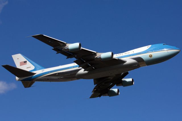 Boeing 747-200 (82-8000) - Air Force one departing PSM