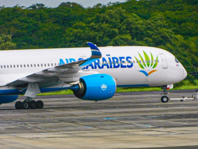 F-HSIS — - Pushback of F-HSIS the third a35k of air caraïbes at Pointe-à-Pitre airport 