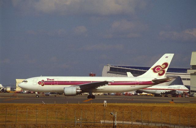 Airbus A300F4-600 (HS-TAD) - Departure at Narita Intl Airport Rwy34 on 1988/11/28