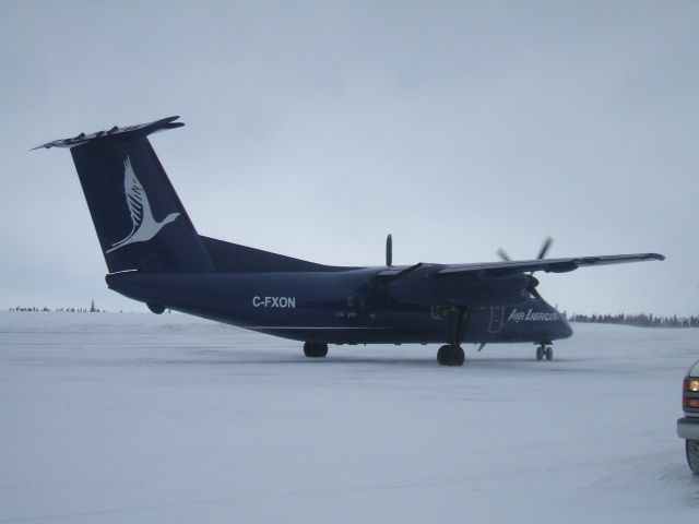 de Havilland Dash 8-100 (C-FXON) - Parked in Front of Terminal at Goose Airport NL. April 15/09