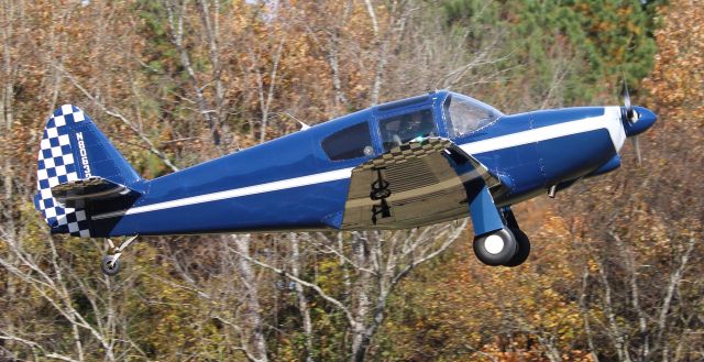 TEMCO Swift (N80630) - A 1946 model Globe GC-1 Swift departing Moontown Airport in Brownsboro, Al during the EAA 190 Pancake Breakfast Fly-In - November 20, 2021.