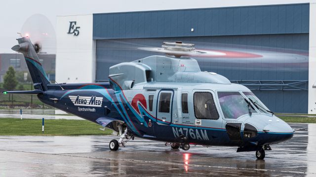 Sikorsky S-76 (N176AM) - AeroMed1,N176AM, a Sikorsky S76C++ prepares to depart under IFR conditions from KGRR