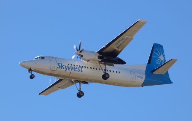 Fokker Maritime Enforcer (VH-FNH) - One of the remaining Virgin Australia Regional Airlines aircraft still in the former Skywest livery.