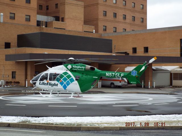 KAWASAKI EC-145 (N575LF) - Active as LifeFlight 5. Taken on January 28, 2017. 