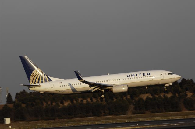 Boeing 737-800 (N27246) - Landing at NRT Airport Runway 16L on 2011/12/29