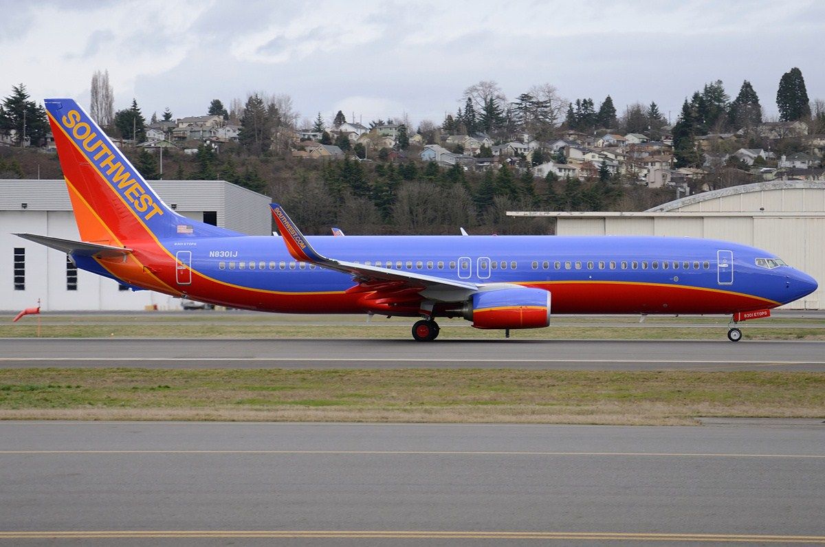 Boeing 737-800 — - southwest 737-800 first takeoff boing field!