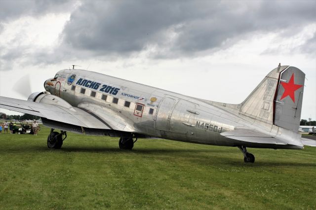 Douglas DC-3 (N4550J) - Unusual Visitor at EAA Oshkosh 2015.