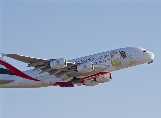 Airbus A380-800 (A6-EOG) - third A380 with Zayed titles