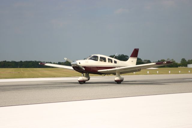 Piper Cherokee (N4814T) - Alongside RWY18 at East Texas Regional. Arrived during the NIFA Landing Competition. 