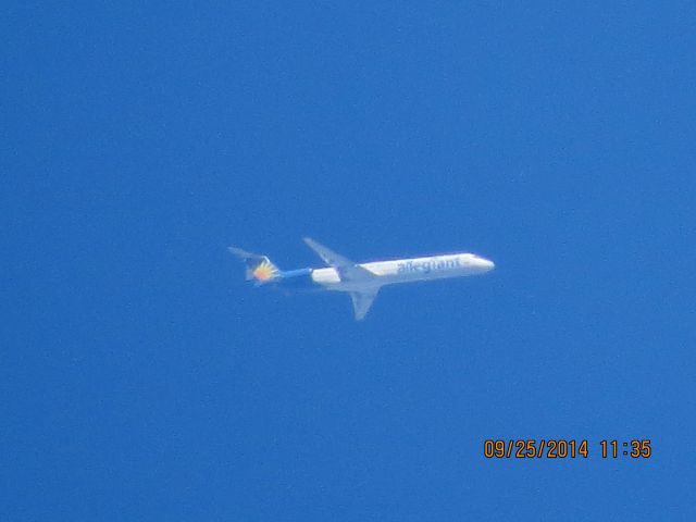 McDonnell Douglas MD-83 (N406NV) - Allegiant Airlines flight 116 from AZA to SGF over Southeastern Kansas at 28,000 feet.