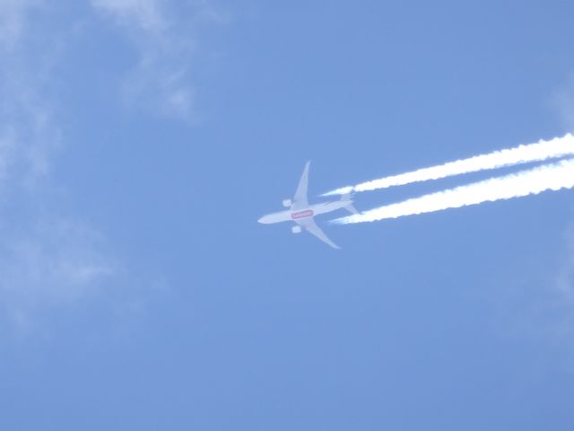 BOEING 777-300 — - Emirates 777-300er over Fargo. En-rout to Houston from Dubai. A6-EWB 