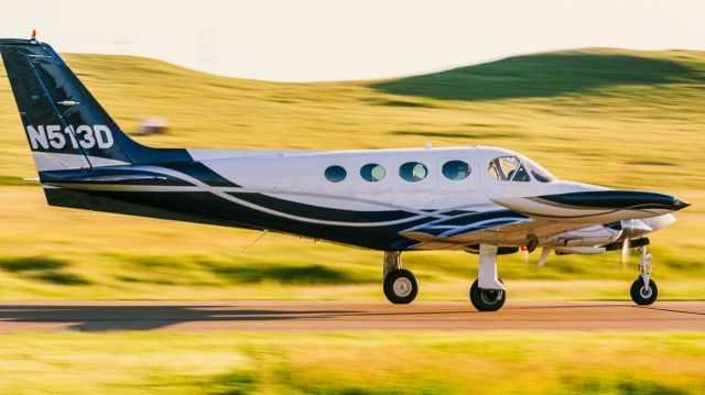 Cessna 340 (N513D) - N513D on the takeoff roll runway 31 at 9Y1.