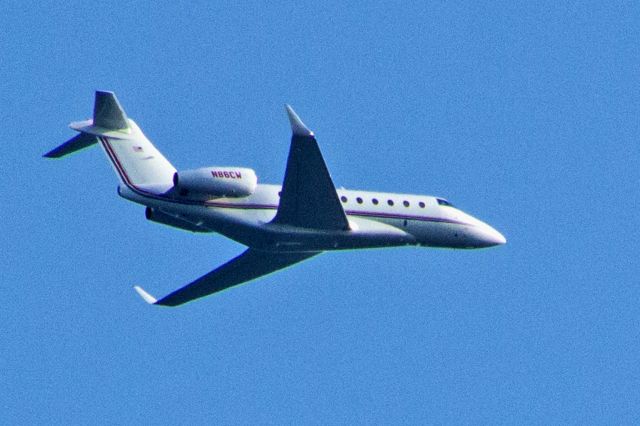 IAI Gulfstream G280 (N86CW) - Subject aircraft, registered as 2015 IAI LTD GULFSTREAM G280, photographed on 26-Aug-2018 at 0810HrsEDT, over Northern New Jersey.