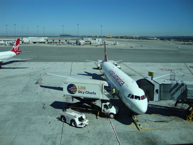 Airbus A320 — - Virgin America Airbus taken before Departure.