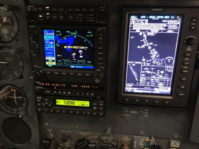 Cessna 310 (N21KB) - Garmin stack plus 696