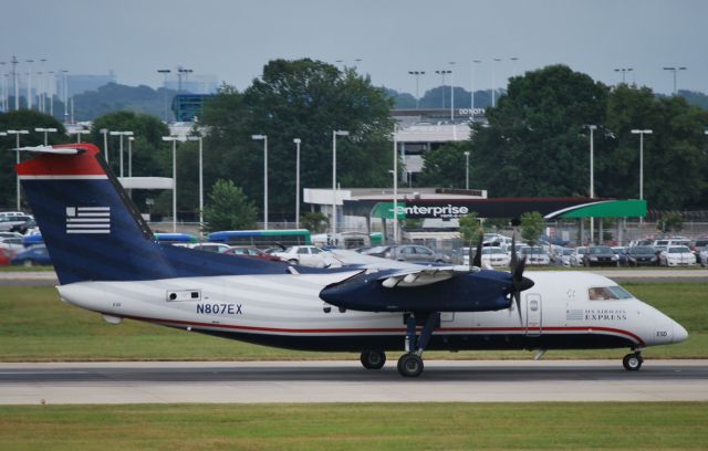 de Havilland Dash 8-100 (N807EX) - Rolling 18C - 7/12/10