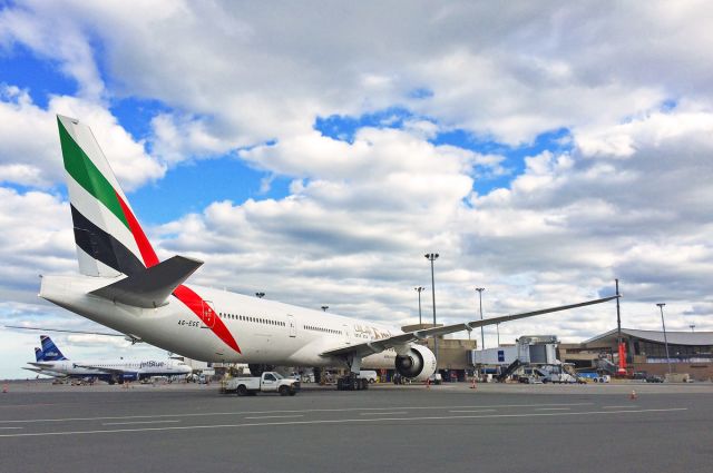 BOEING 777-300ER (A6-EGE) - Wide angle shot of the Emirates B777-300ER @ C17 