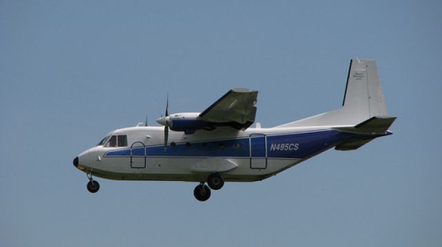 NURTANIO Aviocar (FIV495) - Landing in YYC after dropping off the Canadian Forces Skyhawks during the Calgary Stampede.