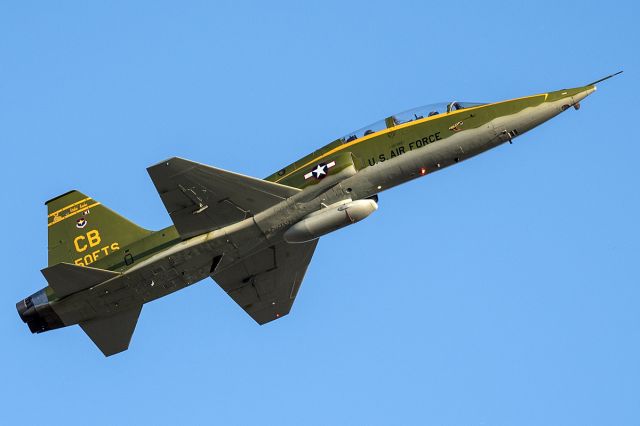 Northrop T-38 Talon (6413203) - One of six 50th FTS "Strikin' Snakes" departing LIT after a stop-over; this one with a new heritage paint scheme.