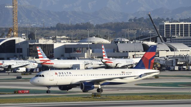 Airbus A320 (N377NW) - Taxiing to gate at LAX after landing on 25L