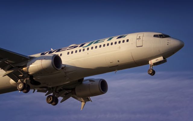 Boeing 737-700 (C-GZWS) - Taken on Robins Hills Rd. Runway 15