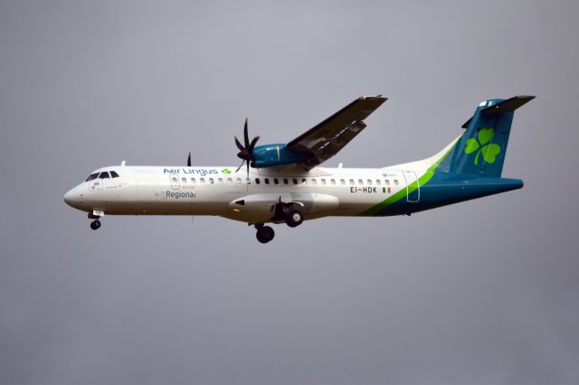 Aerospatiale ATR-72-600 (EI-HDK) - Aer Lingus Regional - ATR-72-600 (EI-HDK) Arriving at NCL (Photo Sep 23)