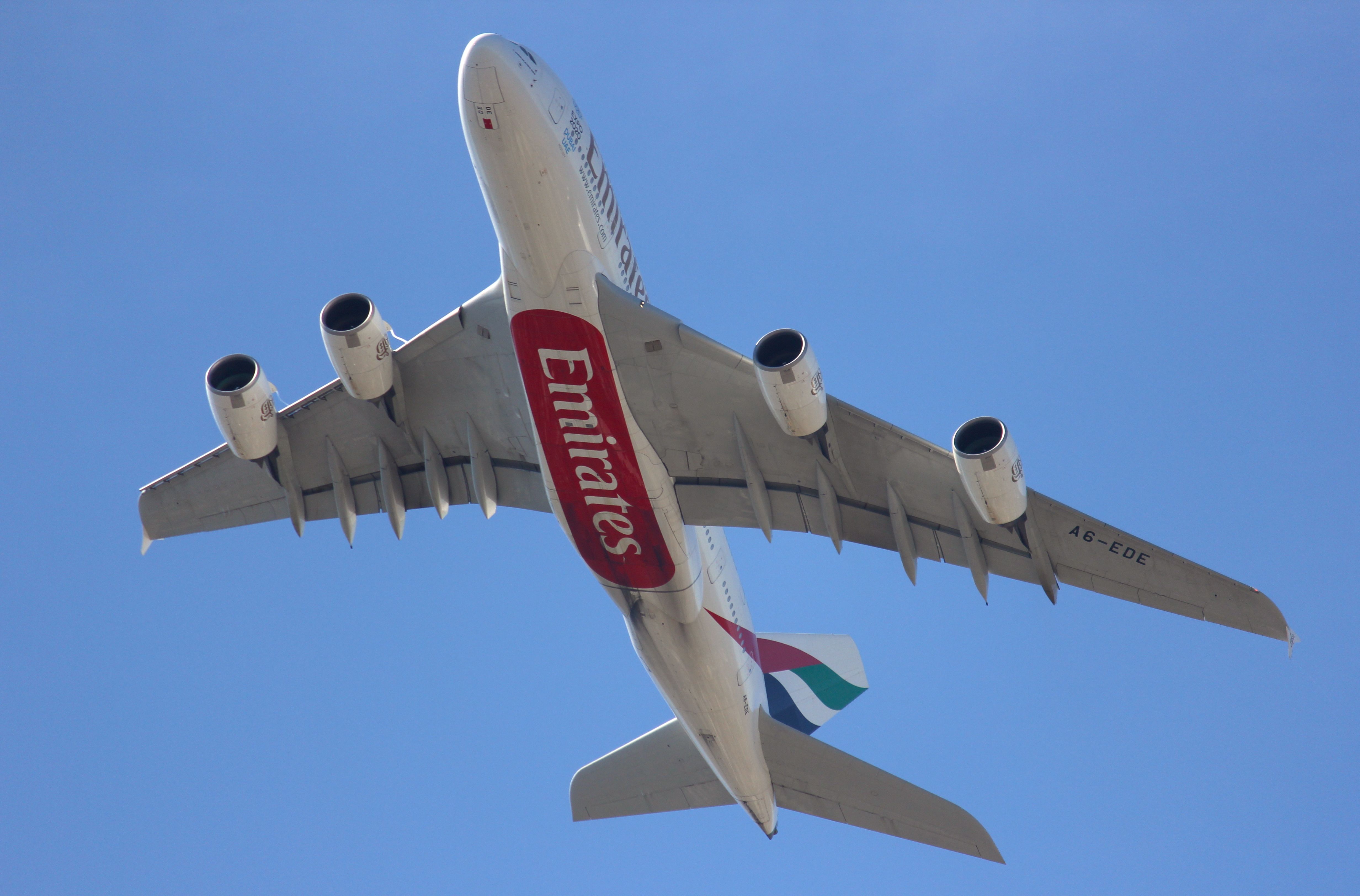 Airbus A380-800 (A6-EDE) - A6-EDE Bound for Auckland