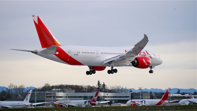 Boeing 787-8 (N780AV) - BOE665 on final to Rwy 16R to complete a flight test on 12/7/14. (ln 217 / cn 37502).
