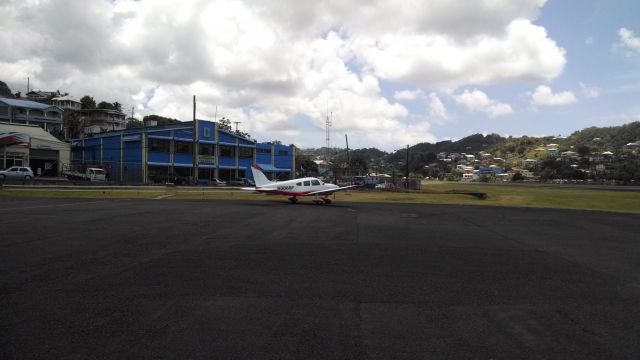 Piper Cherokee (N3888F) - On the ramp in St. Vincent.