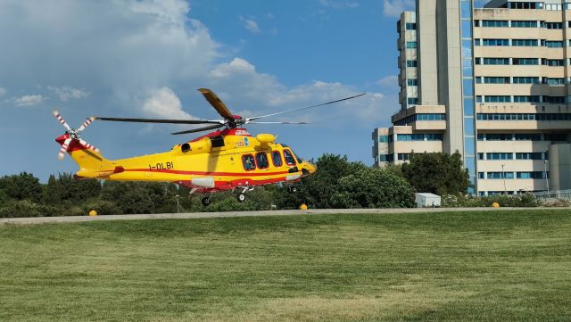 N31788 — - EliAmbulance of Olbia, landed in Ospedale Brotzu Cagliari 6/08/2022