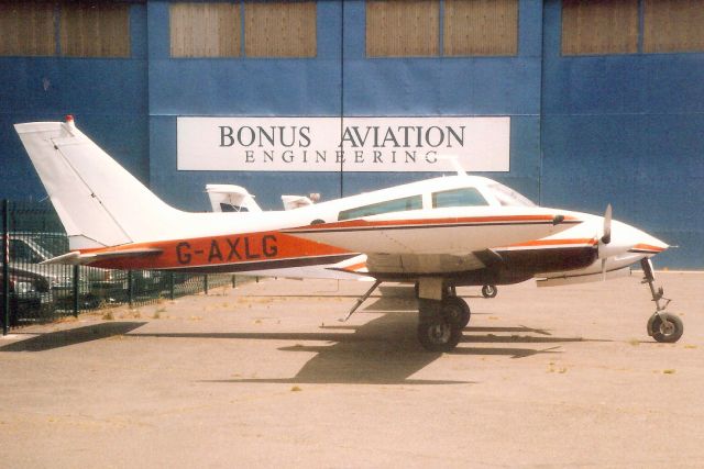 Cessna 310 (G-AXLG) - Seen here in Jul-97.  Registration cancelled 8-Dec-10.