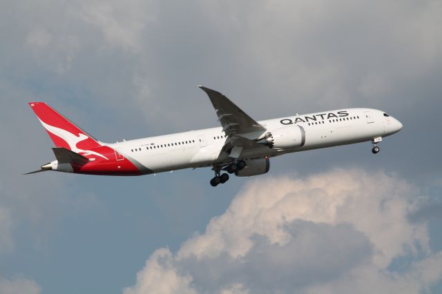 Boeing 787-8 (VH-ZNK) - The dreamliner approaching OR Tambo International