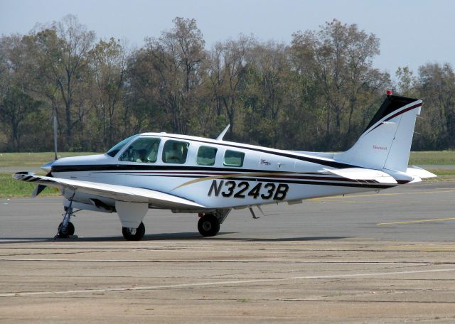 Beechcraft Bonanza (36) (N3243B) - At Downtown Shreveport.