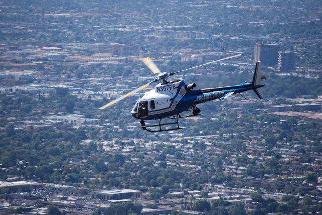 Eurocopter AS-350 AStar (N357FB) - Eurocopter AS-350 AStar (single-turboshaft) as seen from the top of Piestewa Peak north of Pheonix Arizona