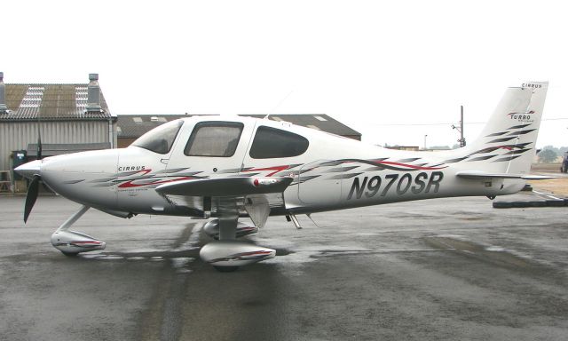 Cirrus SR-22 (N970SR) - Noted outside UK Cirrus Agent at Turweston in August 2008