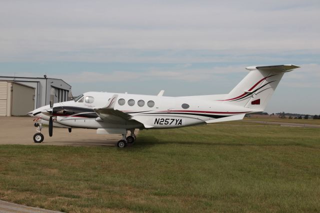 Beechcraft Super King Air 200 (N257YA) - Parked on ramp on 9/6/11