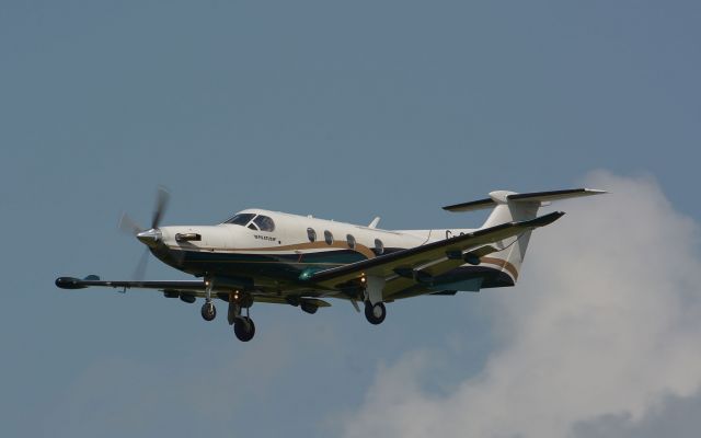 Pilatus PC-12 (C-GMLF) - On final to 24R in CYHU