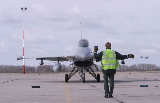 Lockheed F-16 Fighting Falcon — - Parking after Maple Flag Mission