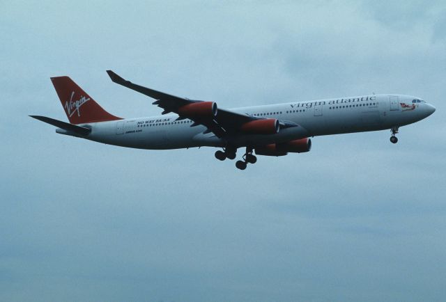 Airbus A340-300 (G-VSKY) - Final Approach to Narita Intl Airport Rwy34L on 1996/08/17